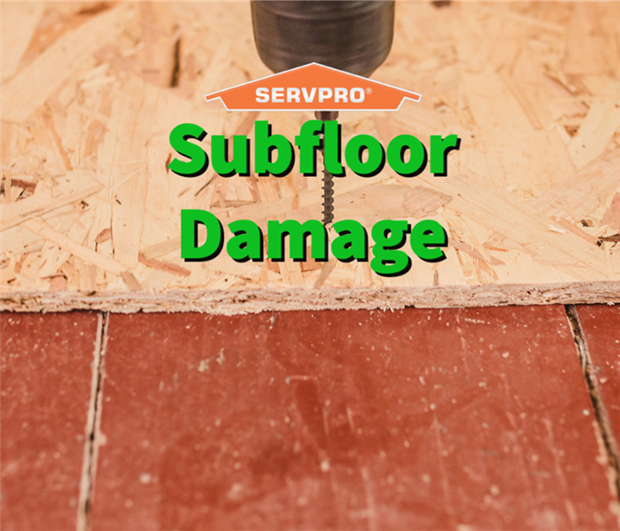 Subfloor damage in a Union County property.